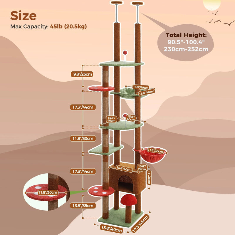 Arbre à chat | Columna Marron