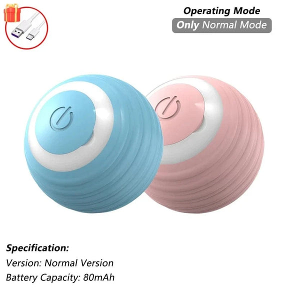 Cat Interactive Ball Toy, Automatic Rolling Ball with Tail, Rechargeable Smart Pet Interactive Toy, Intelligent Mouse for Cat Blue Pink Normal / New Version